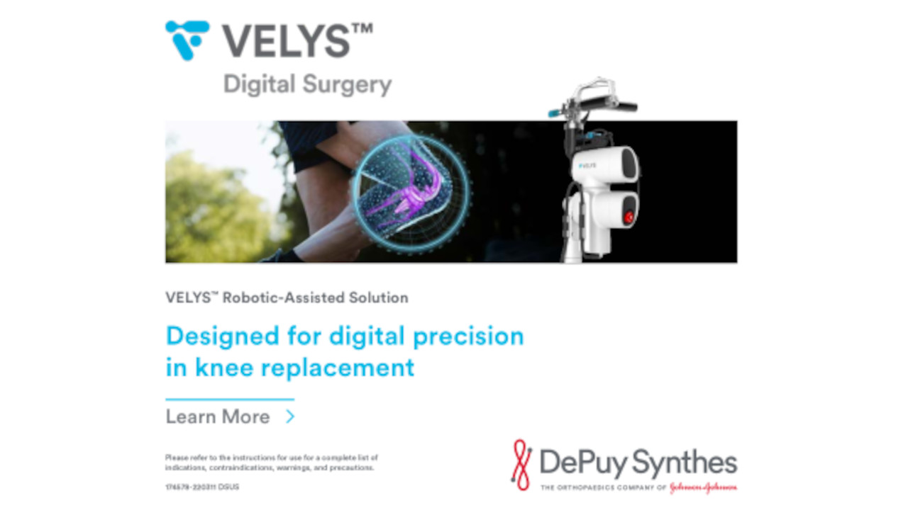 Information on how Velys robotic-assisted solutions can be used for knee replacement surgery