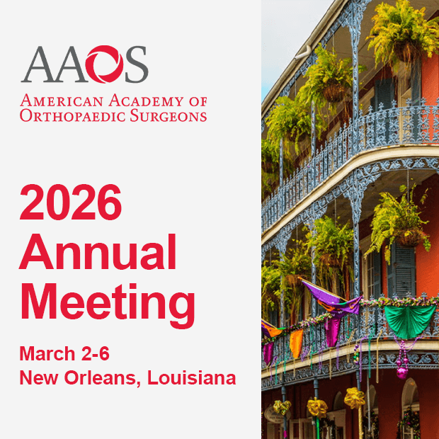 AAOS 2026 event poster featuring New Orleans 