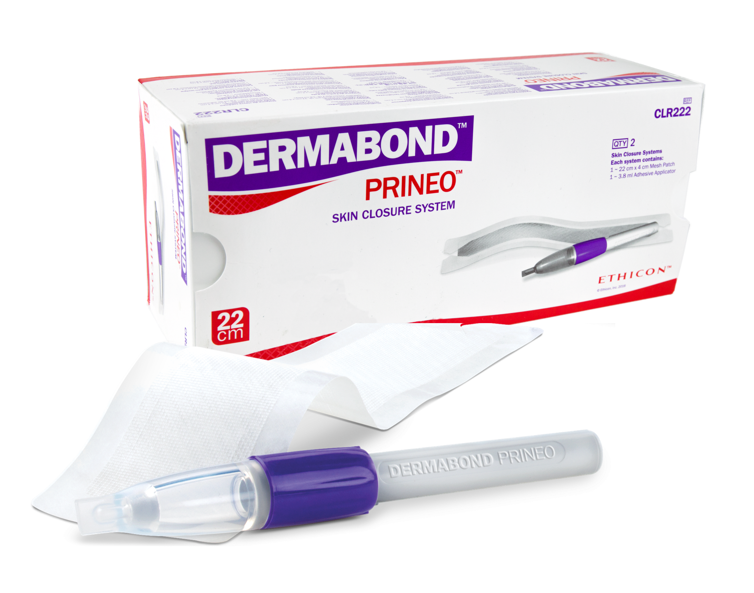 Photo du dispositif de fermeture cutanée DERMABOND PRINEO