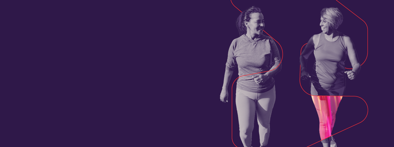 Two women jogging