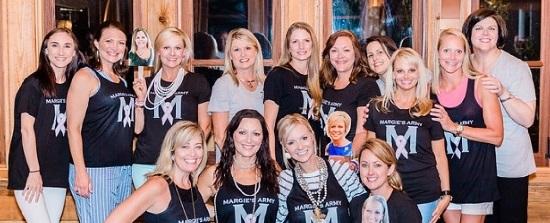 group photo of female breast cancer fundraisers