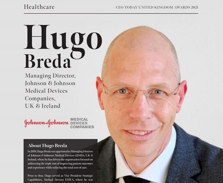 Hugo Breda featuring in the CEO Today magazine 2021 Winners Edition.