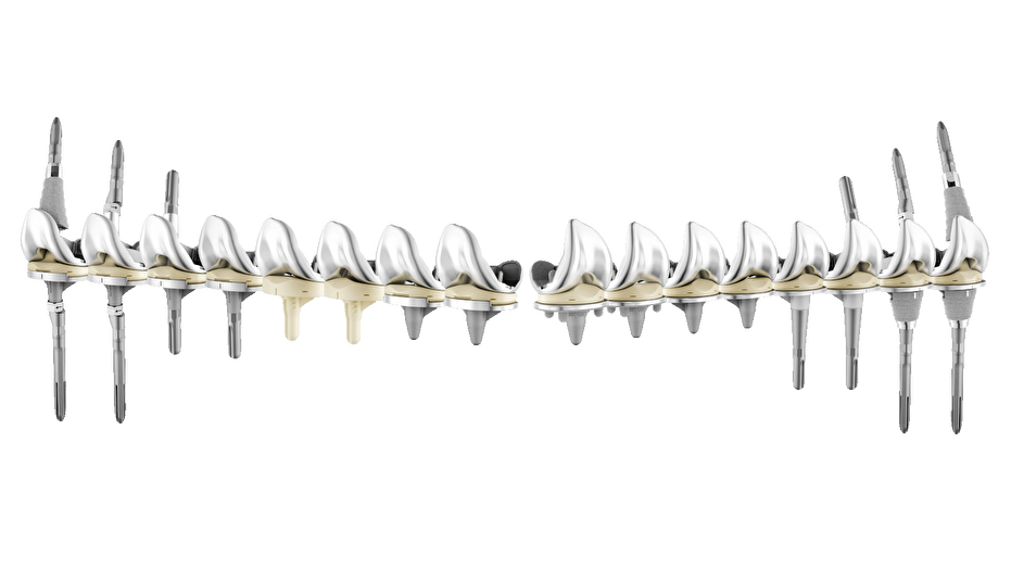 ATTUNE Revision Knee System with logo stating 10 years of evolution from knee replacement to restoration.