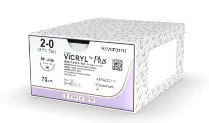 Sutura rivestita VICRYL Plus antibatterica (poyglactin 910)